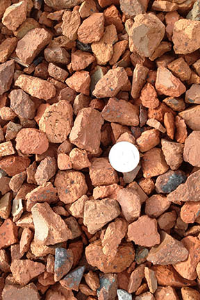 One Inch Red Brick Chips